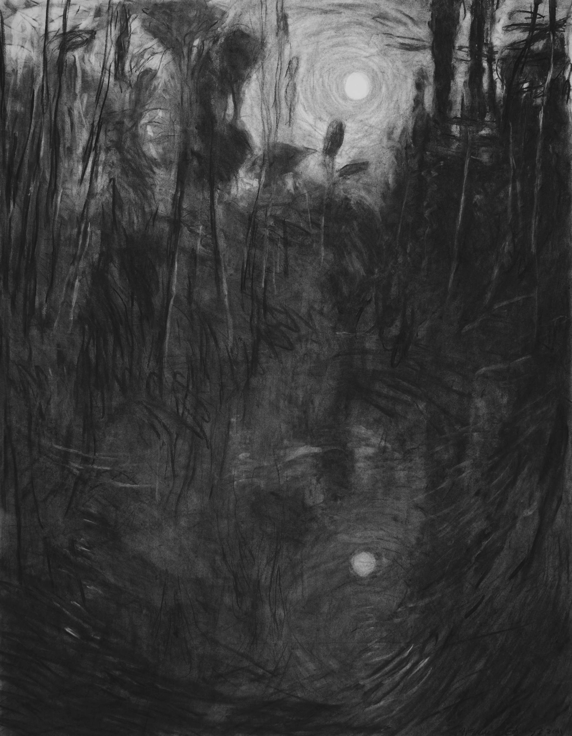 1920x2471 Moon Estuary Drawing - Estuary Drawing