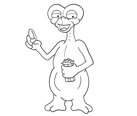 540x458 How To Draw Et The Extraterrestrial - Et Drawing