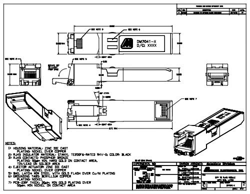 500x388 Sfp Ethernet L Engineer Drawing - Ethernet Drawing