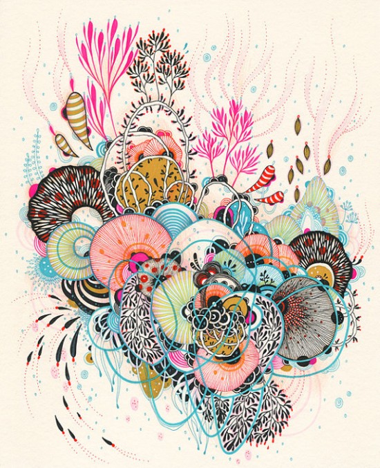 550x677 Yellena Art Prints Fantastical Flower Illustrations Etsy - Etsy Drawings