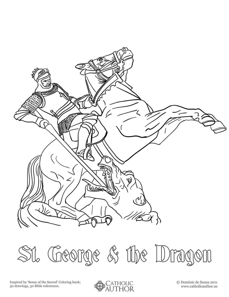 791x1024 eucharist coloring pages lovely st george the dragon free - Eucharist Drawing