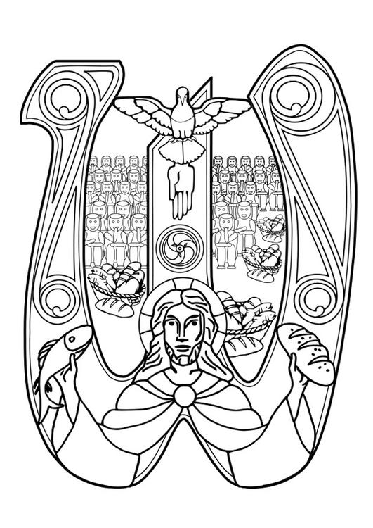 531x750 coloring - Eucharist Drawing