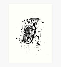 210x230 Euphonium Drawing Art Prints Redbubble - Euphonium Drawing