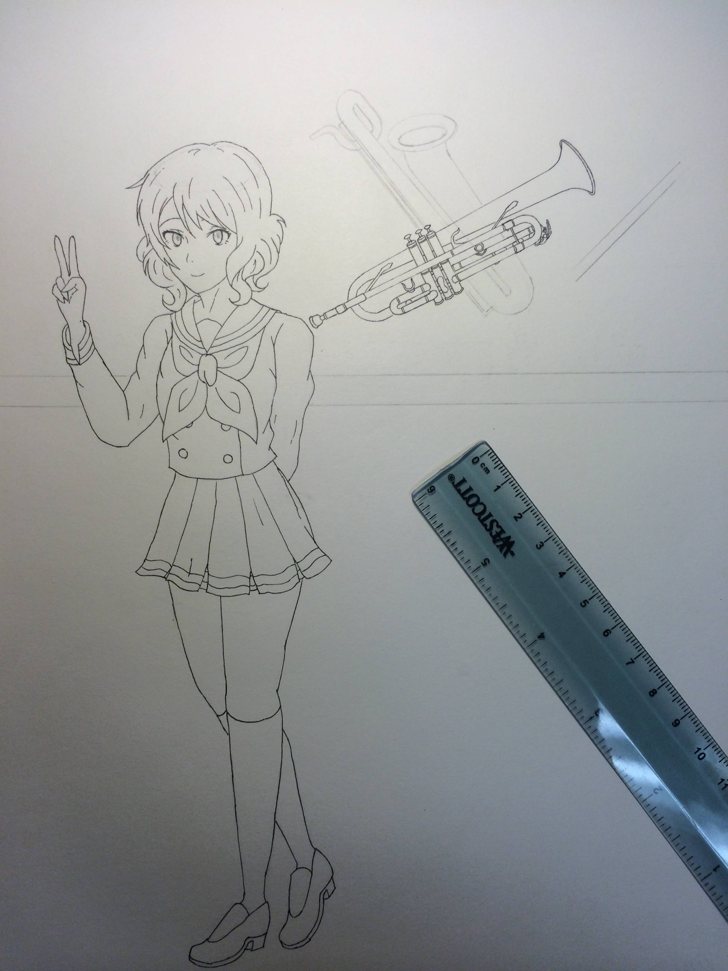 2448x3264 Fanart - Euphonium Drawing