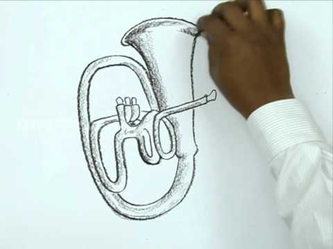 480x360 How To Draw A Baritone - Euphonium Drawing