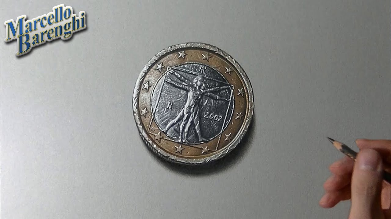 1280x720 drawing euro coin - Euro Drawing