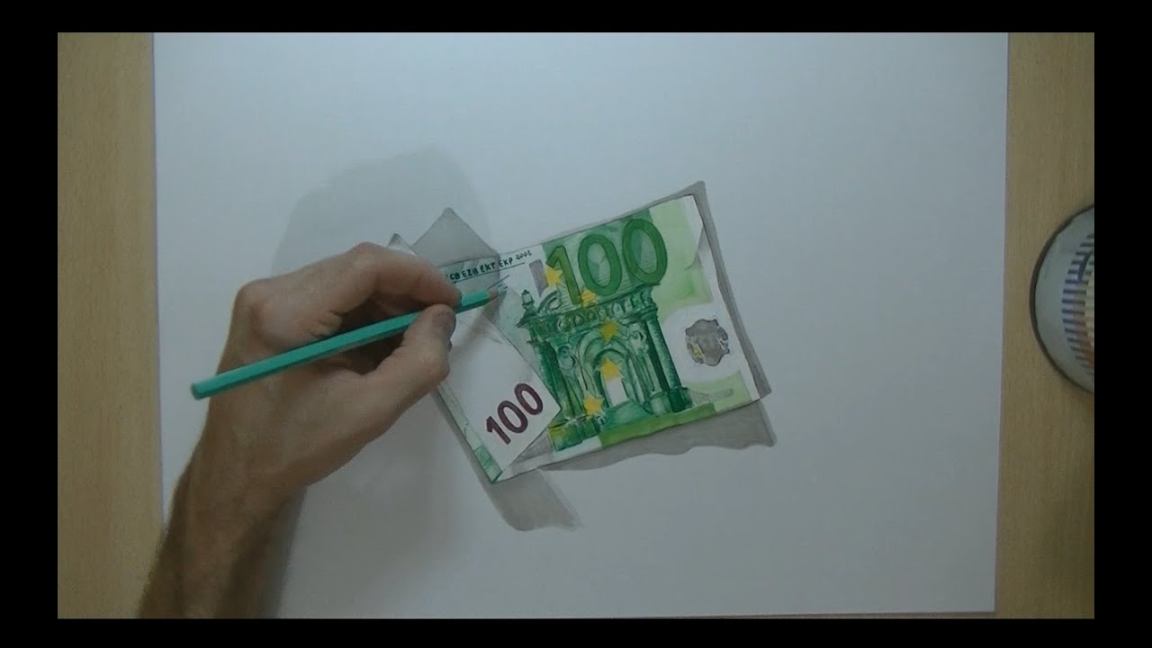 1280x720 how i draw a euro banknote - Euro Drawing