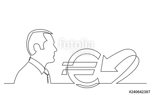 500x313 businessman thinking about euro market cash flow - Euro Drawing