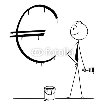 400x400 cartoon stick drawing conceptual illustration of businessman - Euro Drawing