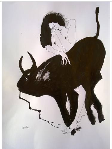 375x500 the rape of europa drawing - Europa Drawing