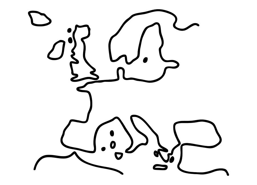 900x647 Europe The European Union Map Drawing - Europe Map Drawing