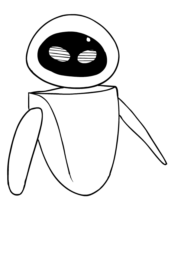 599x884 drawing of eve di wall e coloring page - Eve Drawing