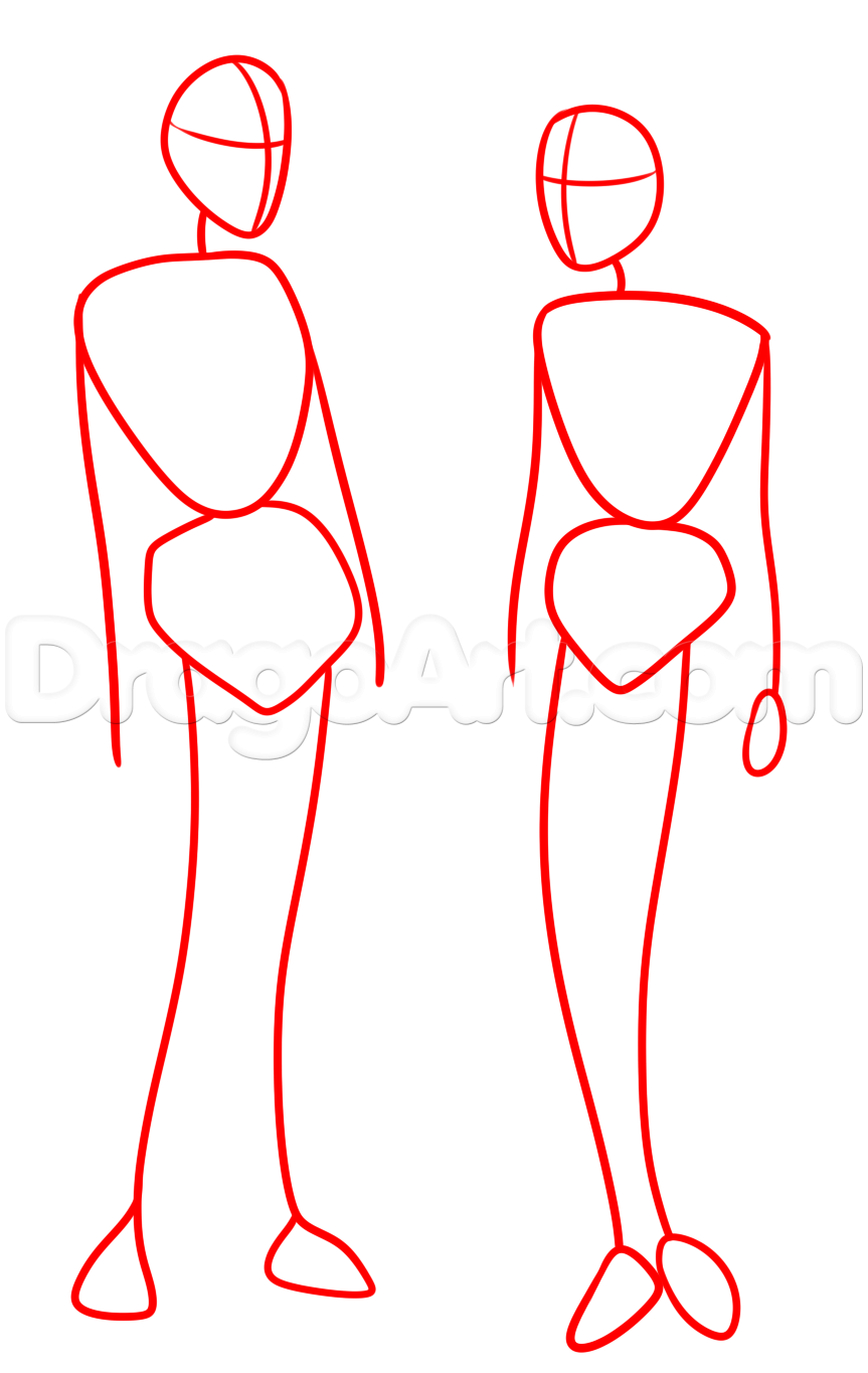 863x1365 how to draw adam and eve, step - Eve Drawing