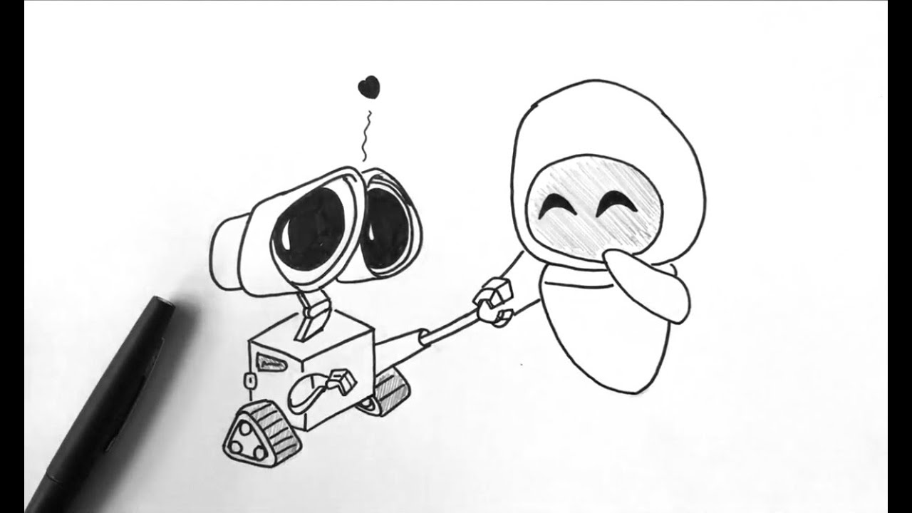 1280x720 comment dessiner wall e et eve - Eve Drawing