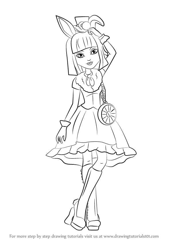 596x842 Learn How To Draw Bunny Blanc From Ever After High - Ever After High Drawings