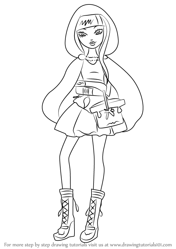 598x844 Learn How To Draw Cerise Hood From Ever After High - Ever After High Drawings