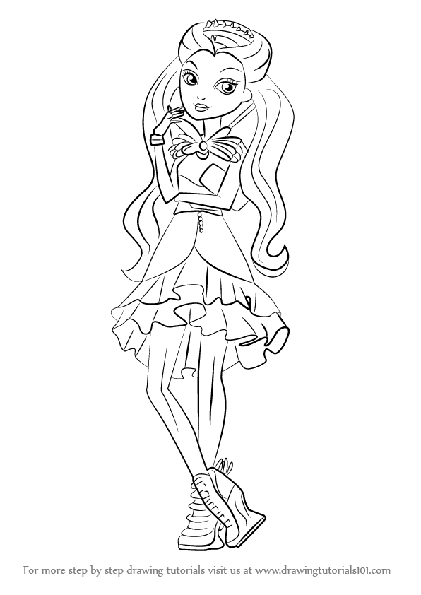 596x842 Learn How To Draw Raven Queen From Ever After High - Ever After High Drawings