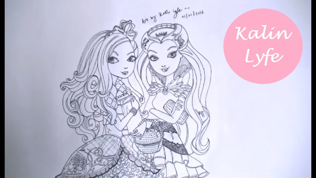 1280x720 Raven Queen Apple White Ever After High Drawing - Ever After High Drawings