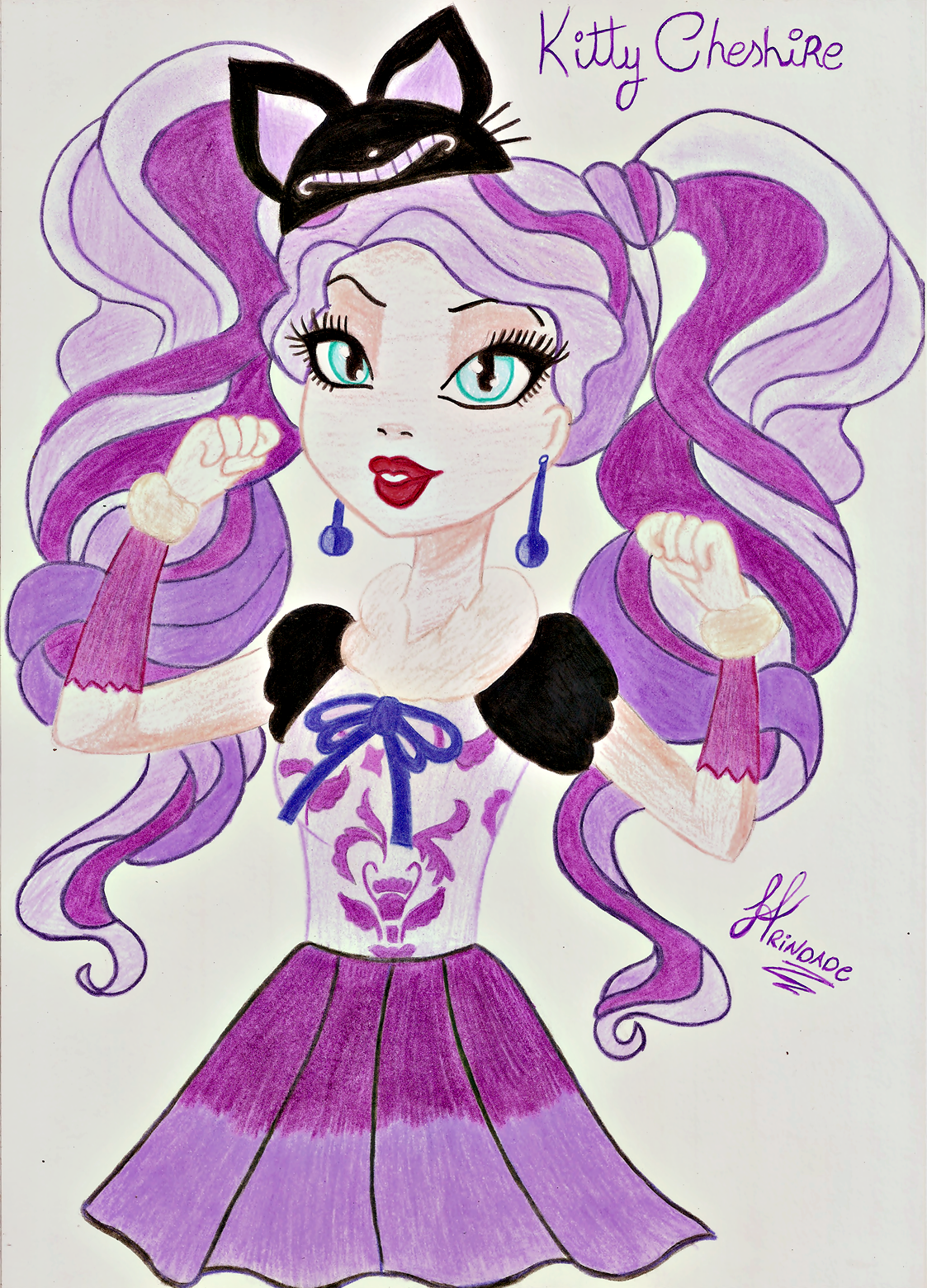 1123x1561 Drawing Kitty Cheshire - Ever After High Drawings