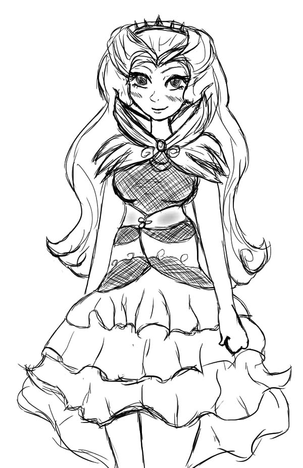 600x925 Drawing Raven Queen Ever After High Coloring Pages - Ever After High Drawings