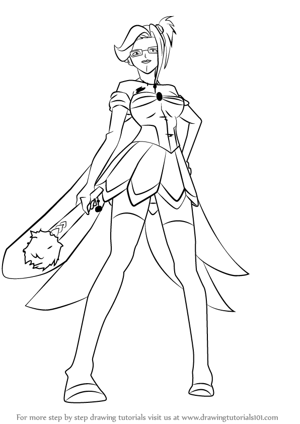 596x842 Learn How To Draw Evergreen From Fairy Tail - Evergreen Drawing