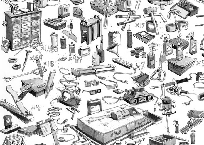 695x496 Kiel Johnson Studio Visit - Everything Drawing