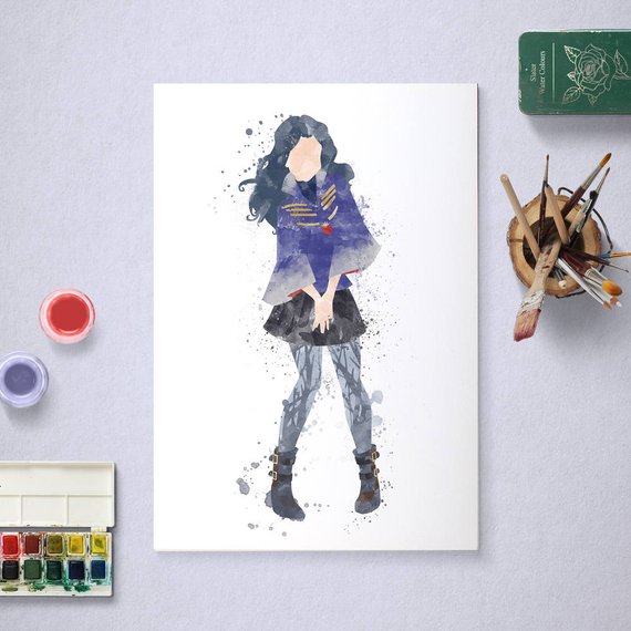 570x570 Evie, Descendants Poster, Watercolour Art, Printable Instant - Evie Descendants Drawing