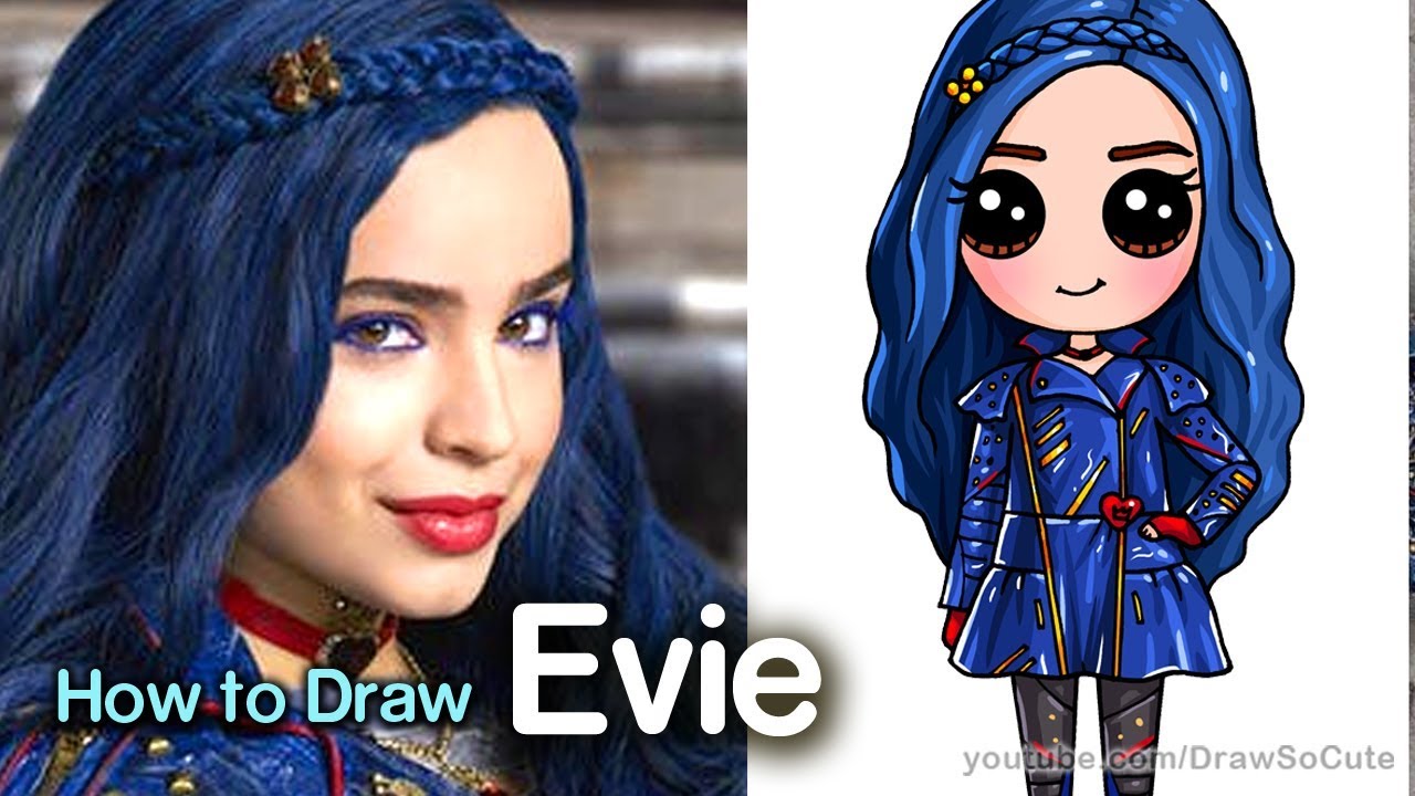 1280x720 How To Draw Evie Disney Descendants - Evie Descendants Drawing