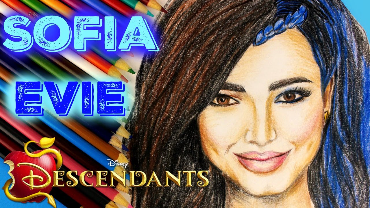 1280x720 Sofia Carson And Evie From Disney Descendants Speed Drawing - Evie Descendants Drawing