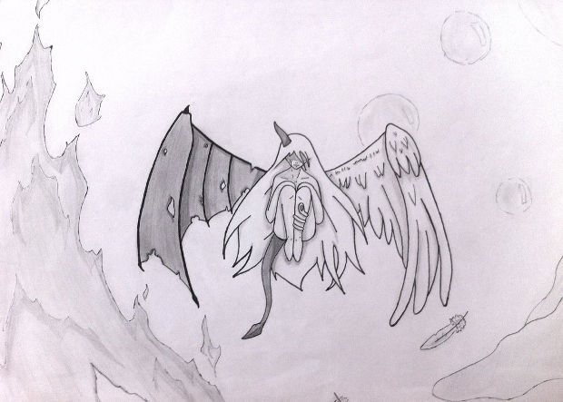 620x443 Angel Drawings, Art Ideas Design Trends - Evil Angel Drawing