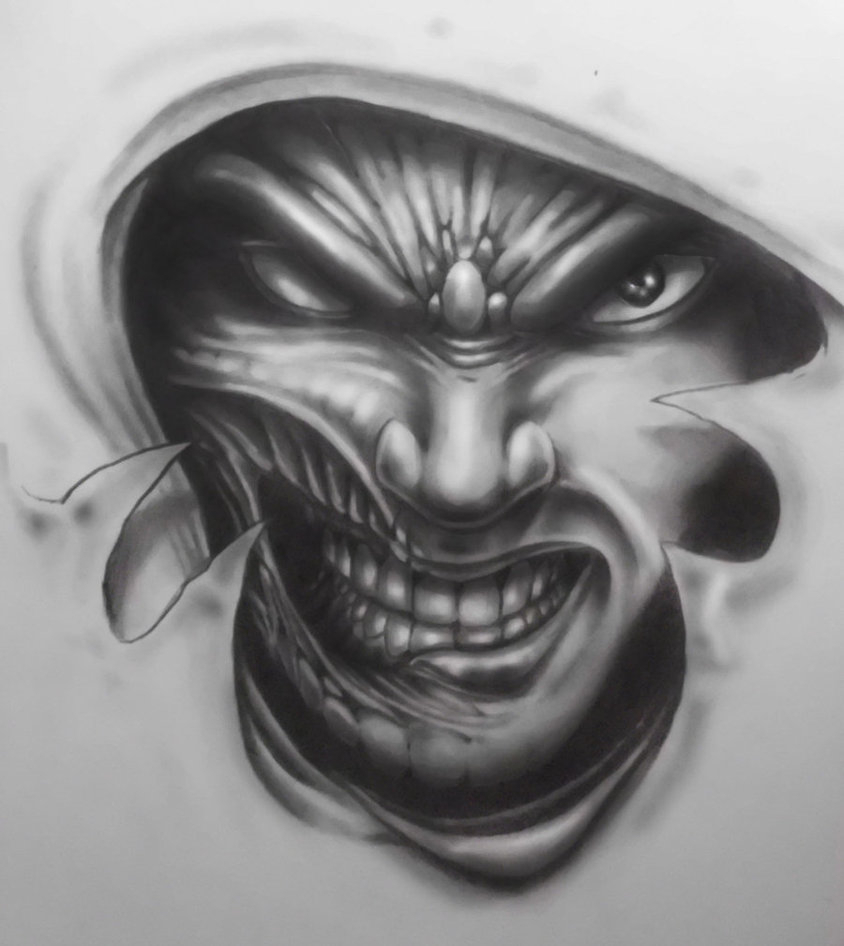 844x946 devil face drawings in pencil skull tattoo hand drawi demoni - Evil Angel ...
