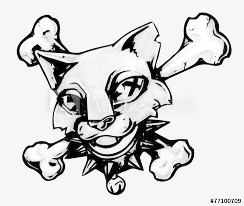 500x422 Evil Cat - Evil Cat Drawing