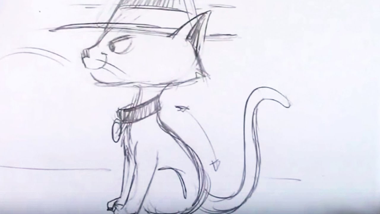 1280x720 How To Draw An Black Cat - Evil Cat Drawing