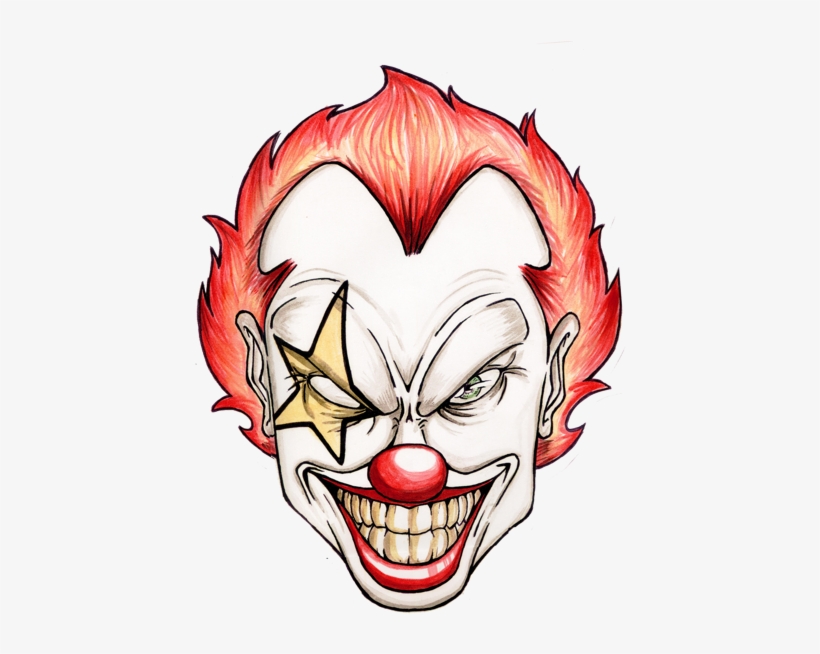 820x654 Evil Clown Vector - Evil Clown Drawings