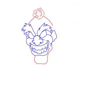302x302 How To Draw Scary Clowns, Step - Evil Clown Drawings