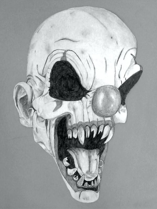 600x800 evil clown drawings scary clown - Evil Clown Drawings