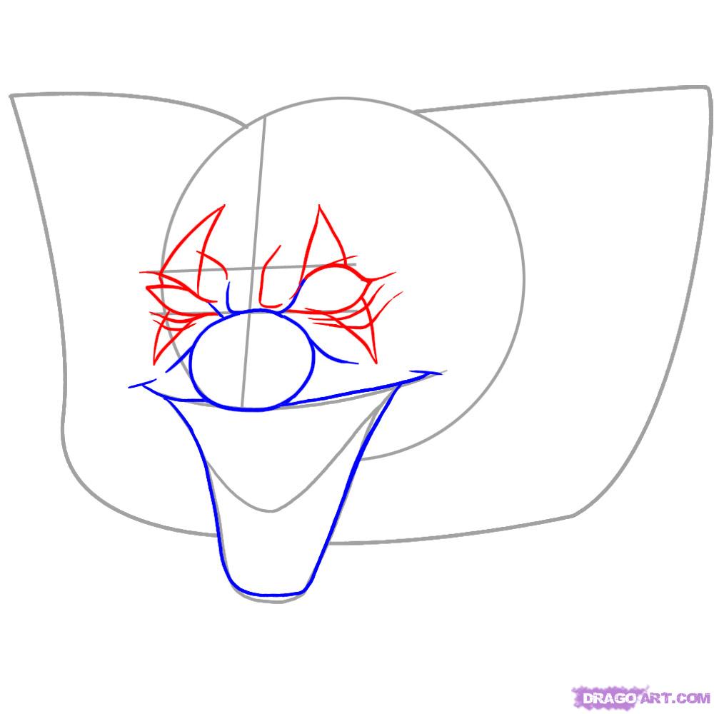1000x1000 How To Draw Killer Clowns, Step - Evil Clown Face Drawings