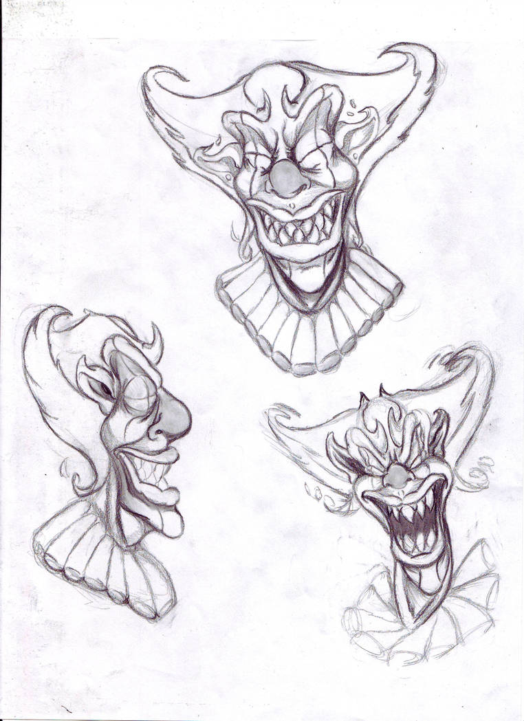 762x1049 Evil Clowns Faces - Evil Clown Face Drawings