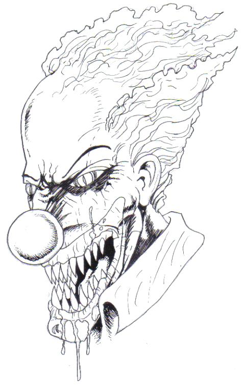 476x753 clown faces to draw evil clown faces drawings - Evil Clown Face Drawings