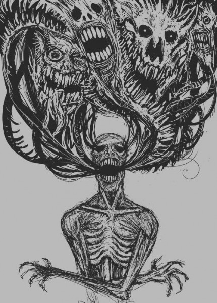 430x600 Demon Drawings Artwork - Evil Demon Drawings
