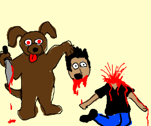 300x250 Evil Dog Executes Owner - Evil Dog Drawing