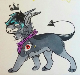 320x303 My Evil Little Prince - Evil Dog Drawing