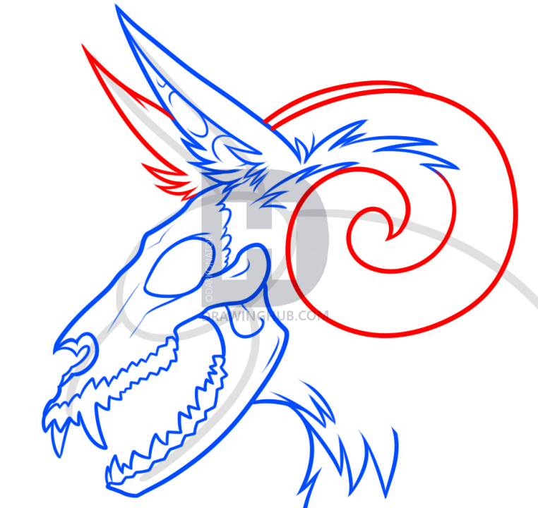 762x720 Demon Dog Drawing Lesson, Step - Evil Dog Drawing