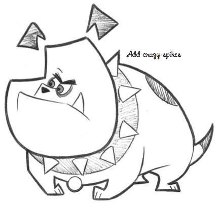 430x400 Evil Dog Cartoon Cool How To Draw New Retro Style Characters - Evil Dog Drawing