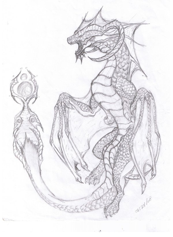 600x825 Evil Dragon Drawing Pic Drawing Skill - Evil Dragon Drawing