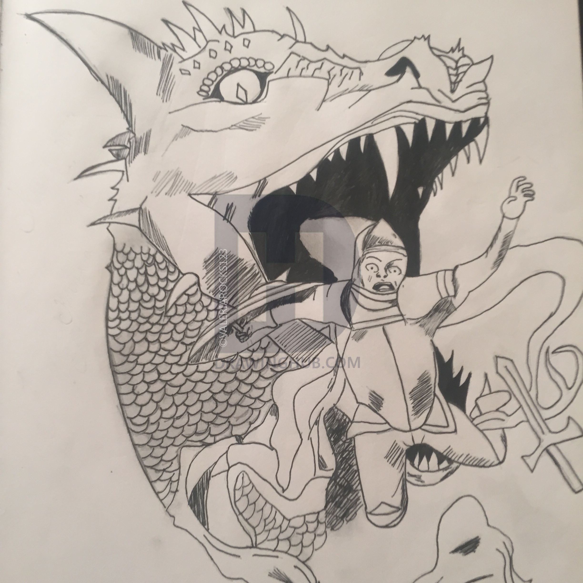 2448x2448 Evil Dragon Drawing - Evil Dragon Drawing