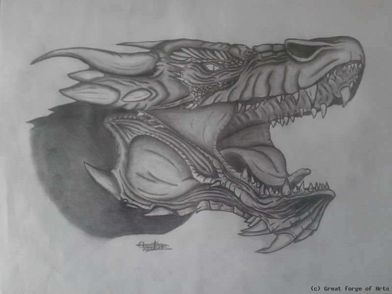 800x600 The Evil Dragon Von Great Forge Of Arts - Evil Dragon Drawing