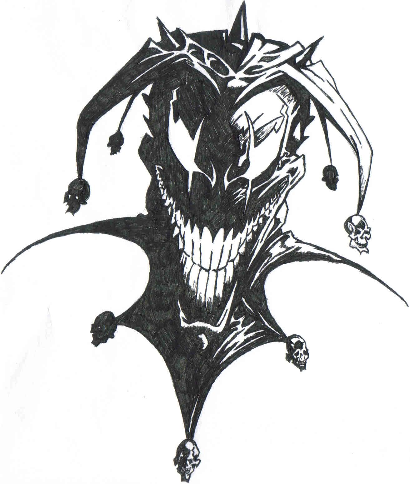 Evil Jester Drawings Free Image - Evil Drawings. 