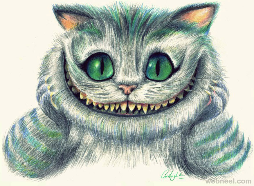 875x642 Evil Cat Drawing - Evil Drawings