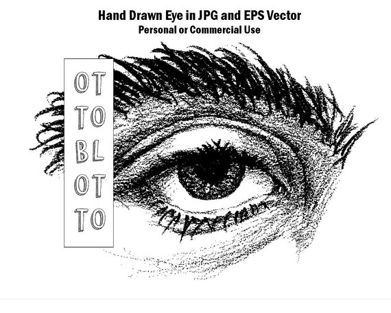 570x456 evil eye drawing printable hand drawn eye vector art digital etsy - Evil Eye Drawing